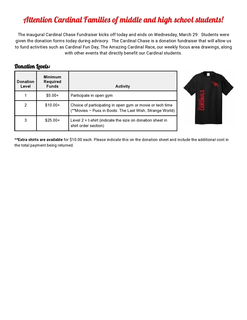 Cardinal Chase Fundraiser